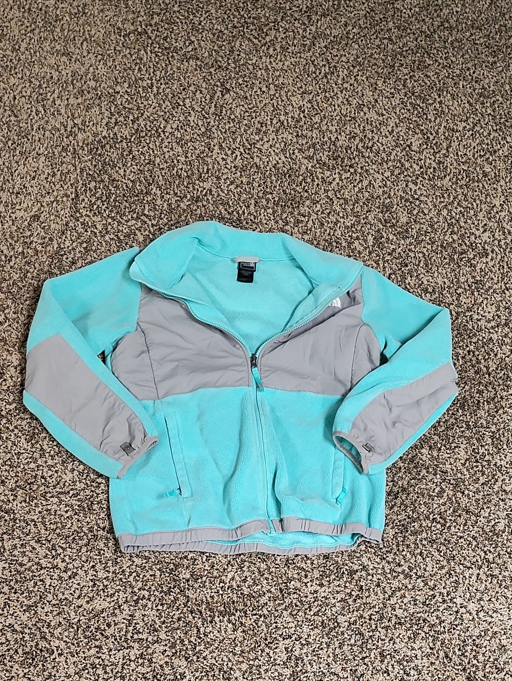 THE NORTH FACE | Girls Teal and Gray Ski Fleece Jacket | READ DESCRIPTION
